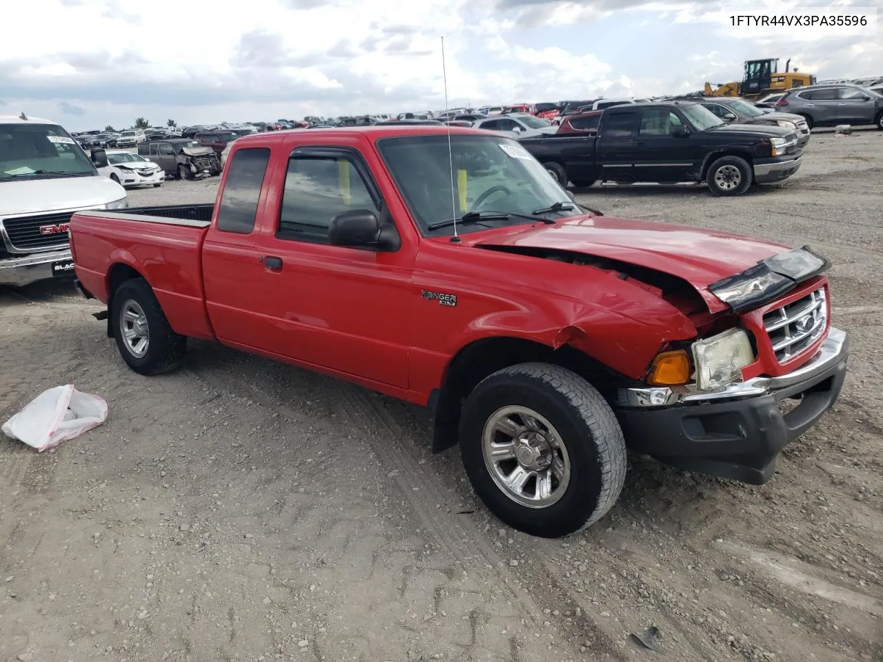 2003 Ford Ranger Super Cab VIN: 1FTYR44VX3PA35596 Lot: 73100684