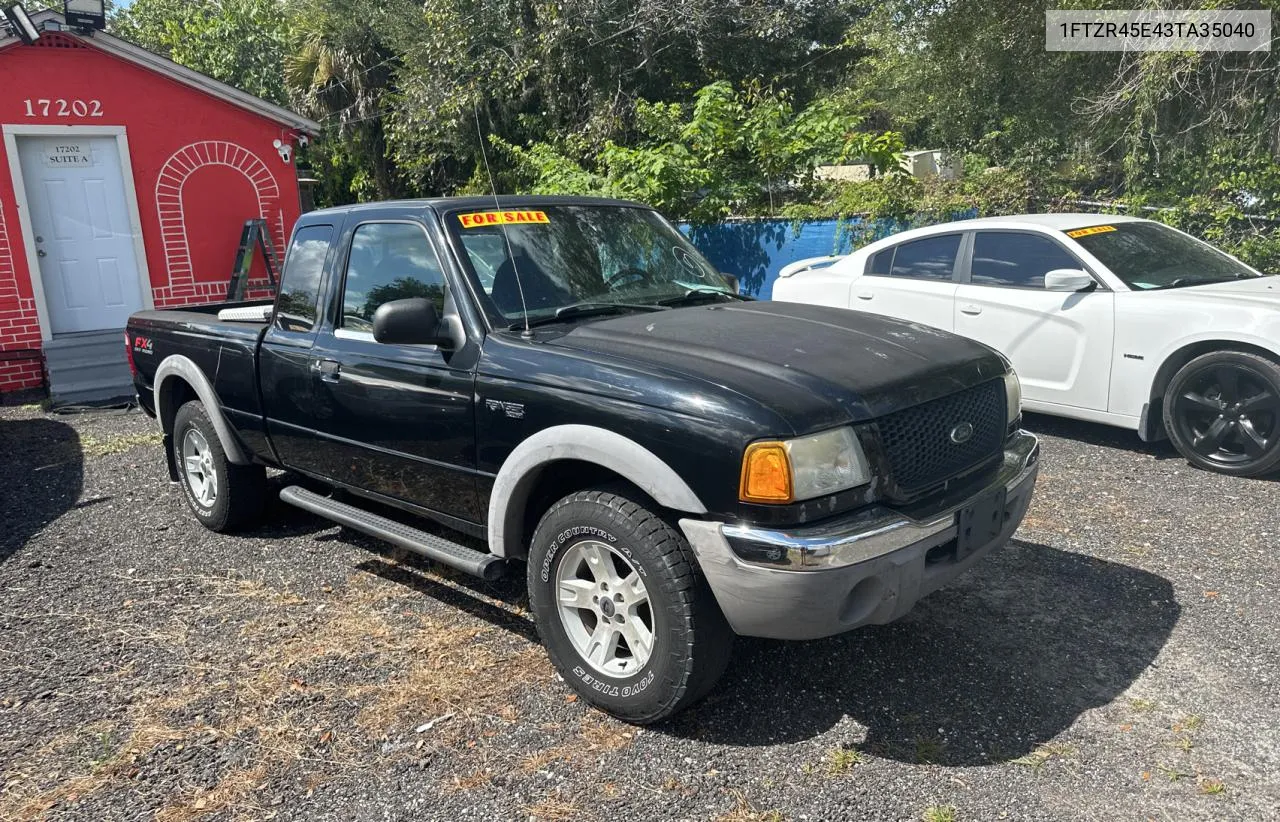 2003 Ford Ranger Super Cab VIN: 1FTZR45E43TA35040 Lot: 73173644