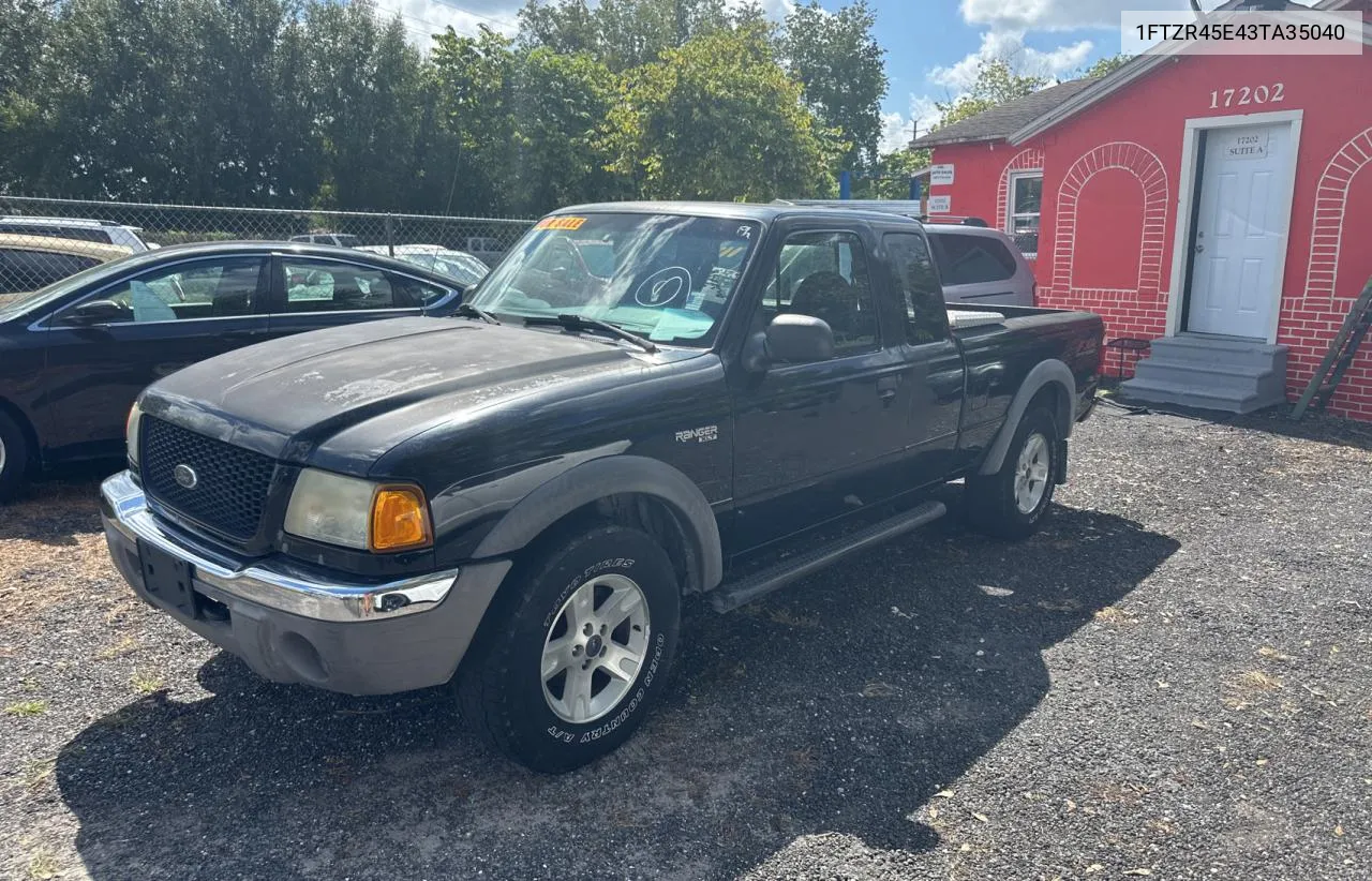 2003 Ford Ranger Super Cab VIN: 1FTZR45E43TA35040 Lot: 73173644