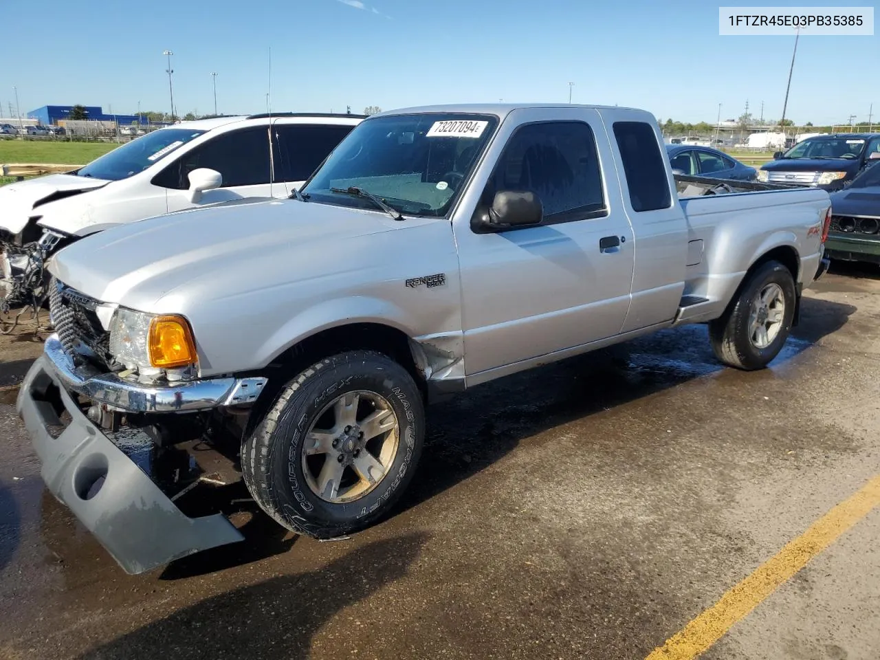 2003 Ford Ranger Super Cab VIN: 1FTZR45E03PB35385 Lot: 73207094