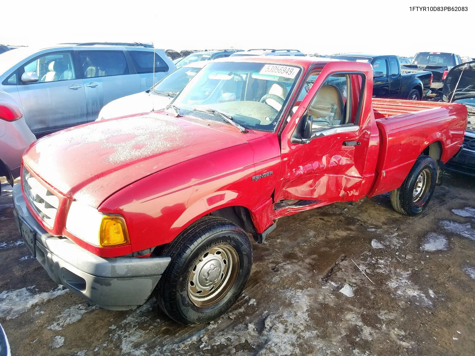 2003 Ford Ranger VIN: 1FTYR10D83PB62083 Lot: 73397734