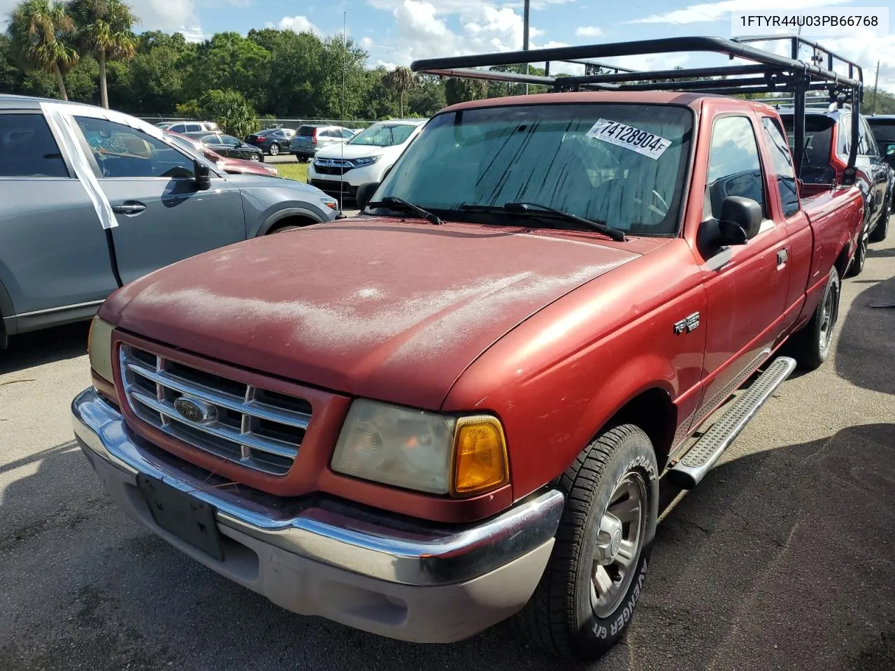 2003 Ford Ranger Super Cab VIN: 1FTYR44U03PB66768 Lot: 74128904