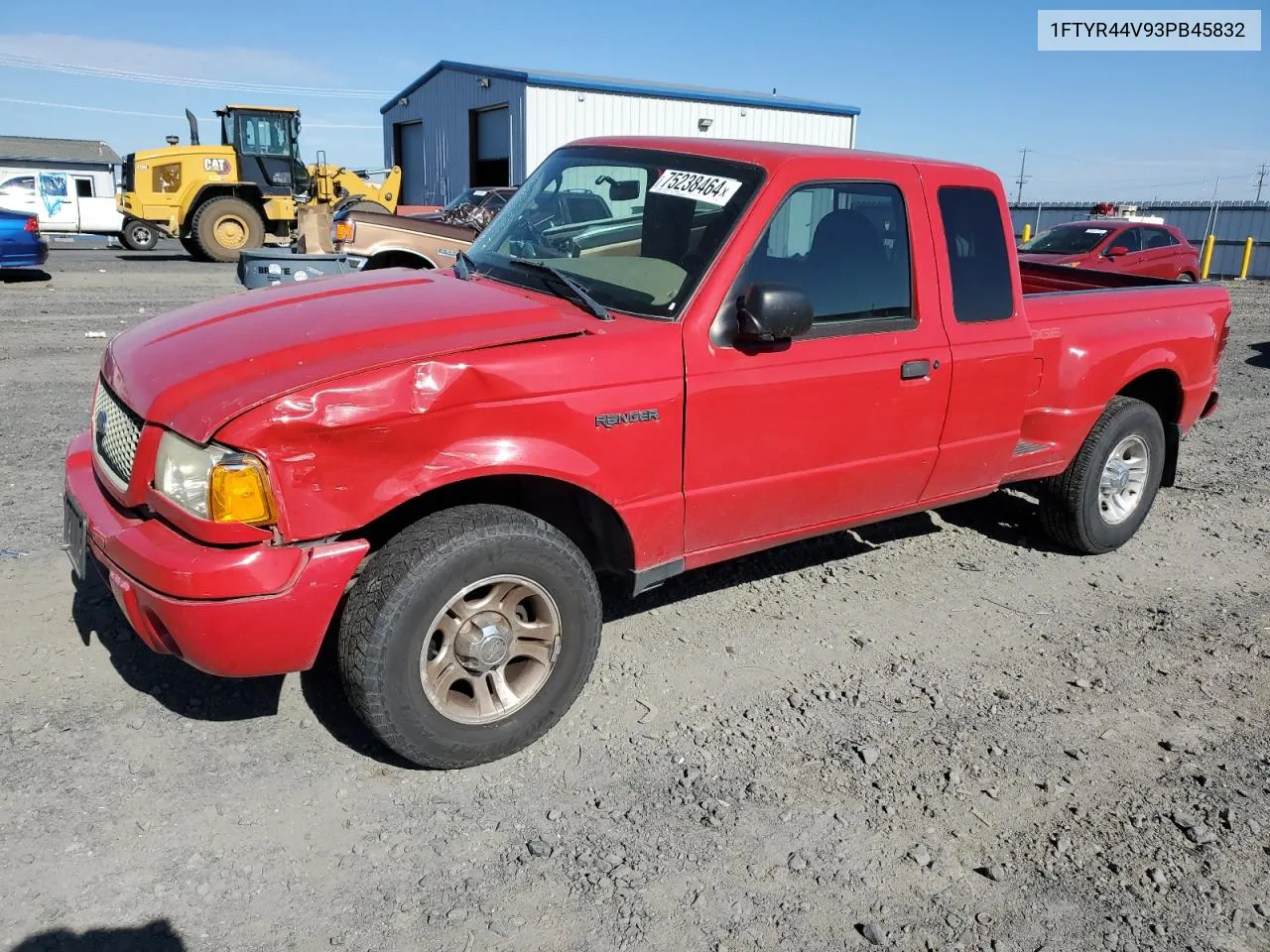 2003 Ford Ranger Super Cab VIN: 1FTYR44V93PB45832 Lot: 75238464