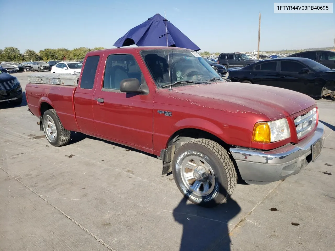 2003 Ford Ranger Super Cab VIN: 1FTYR44V03PB40695 Lot: 75351154