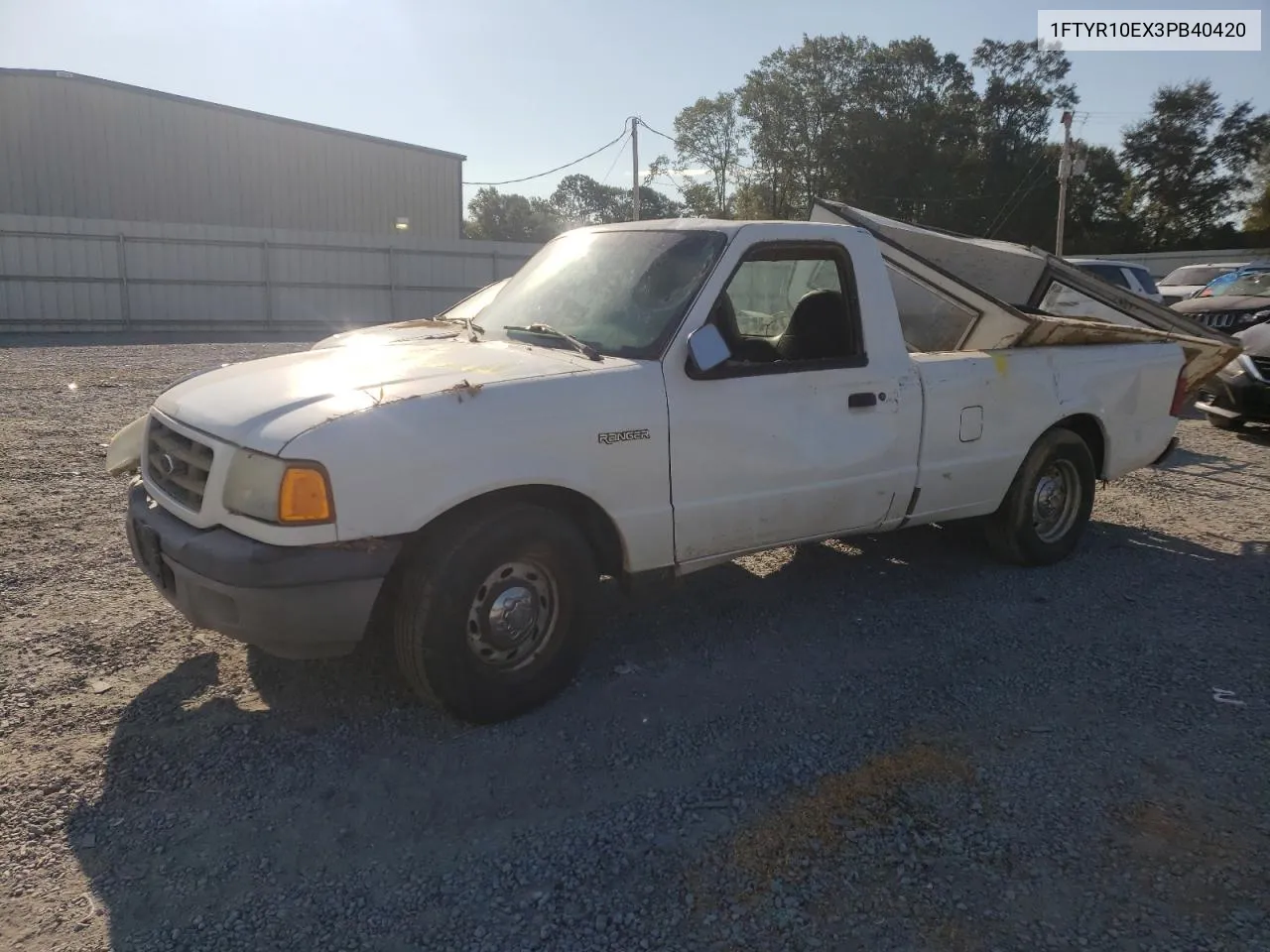 2003 Ford Ranger VIN: 1FTYR10EX3PB40420 Lot: 75543444