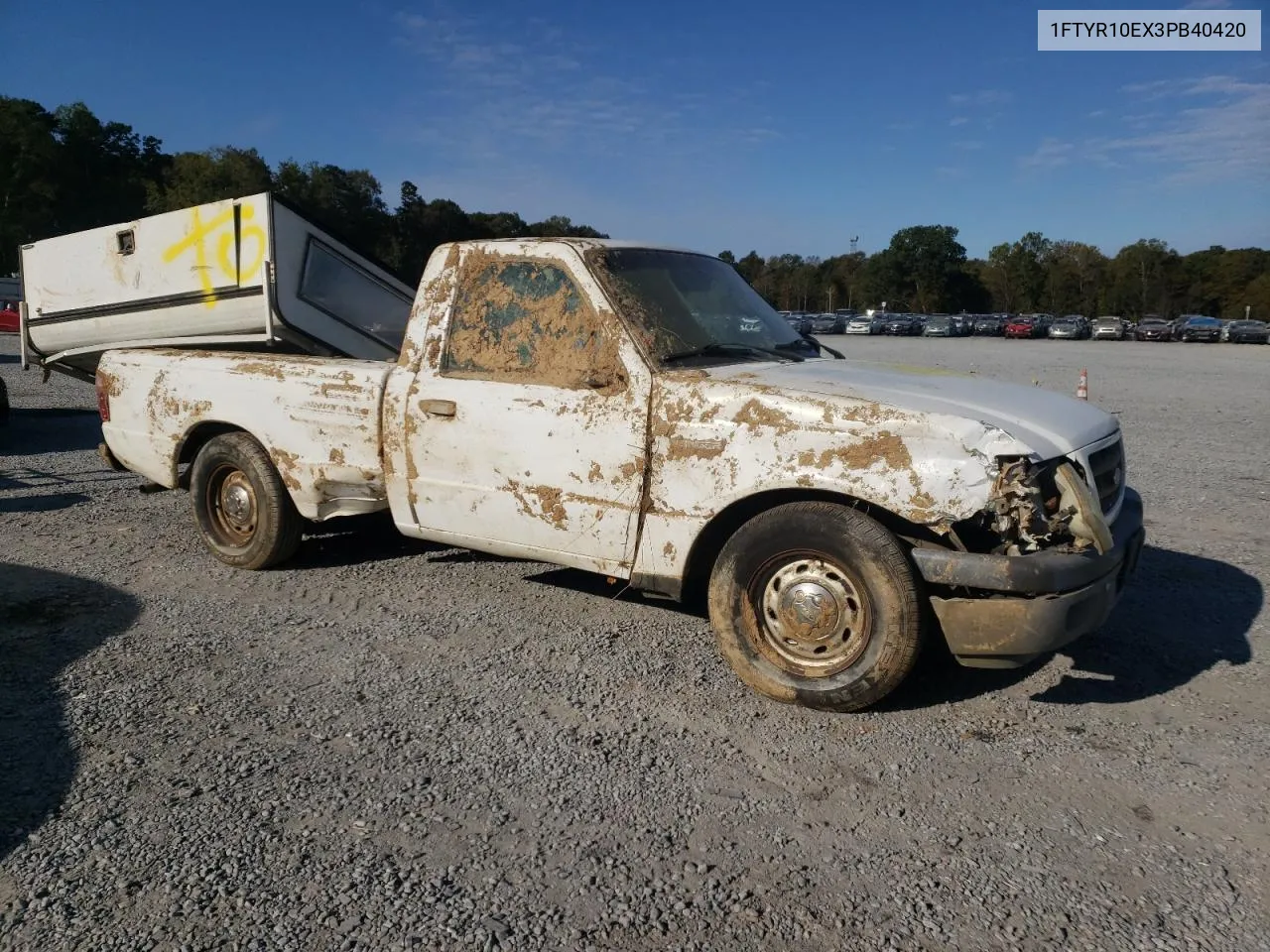 2003 Ford Ranger VIN: 1FTYR10EX3PB40420 Lot: 75543444