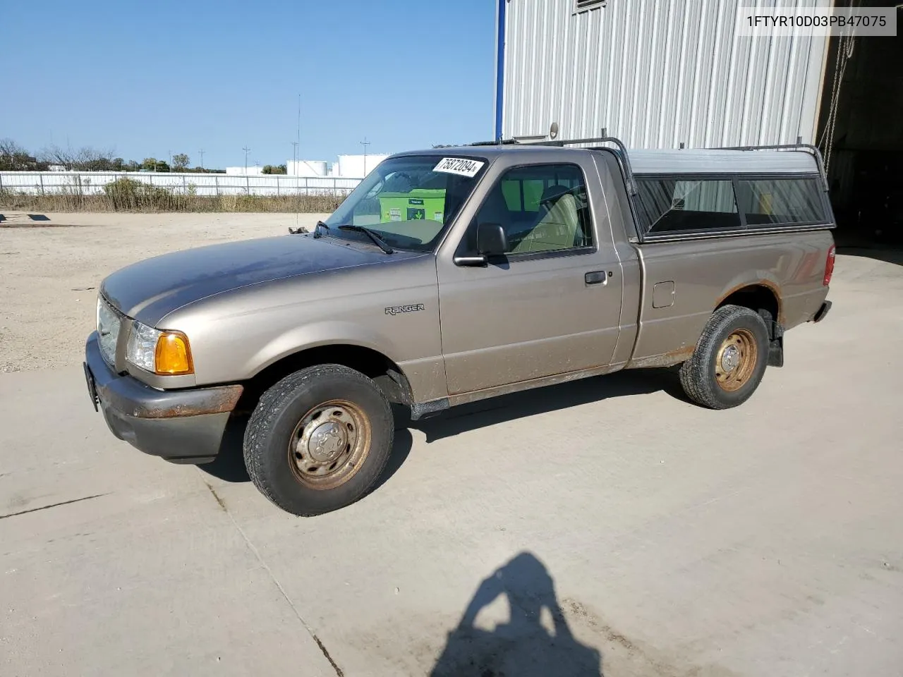 2003 Ford Ranger VIN: 1FTYR10D03PB47075 Lot: 75872094