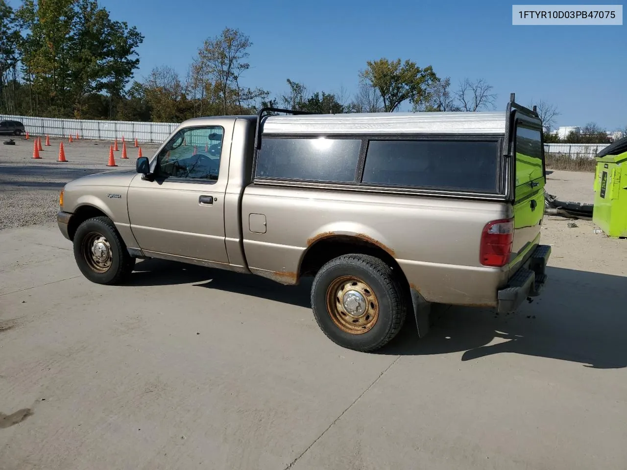 2003 Ford Ranger VIN: 1FTYR10D03PB47075 Lot: 75872094