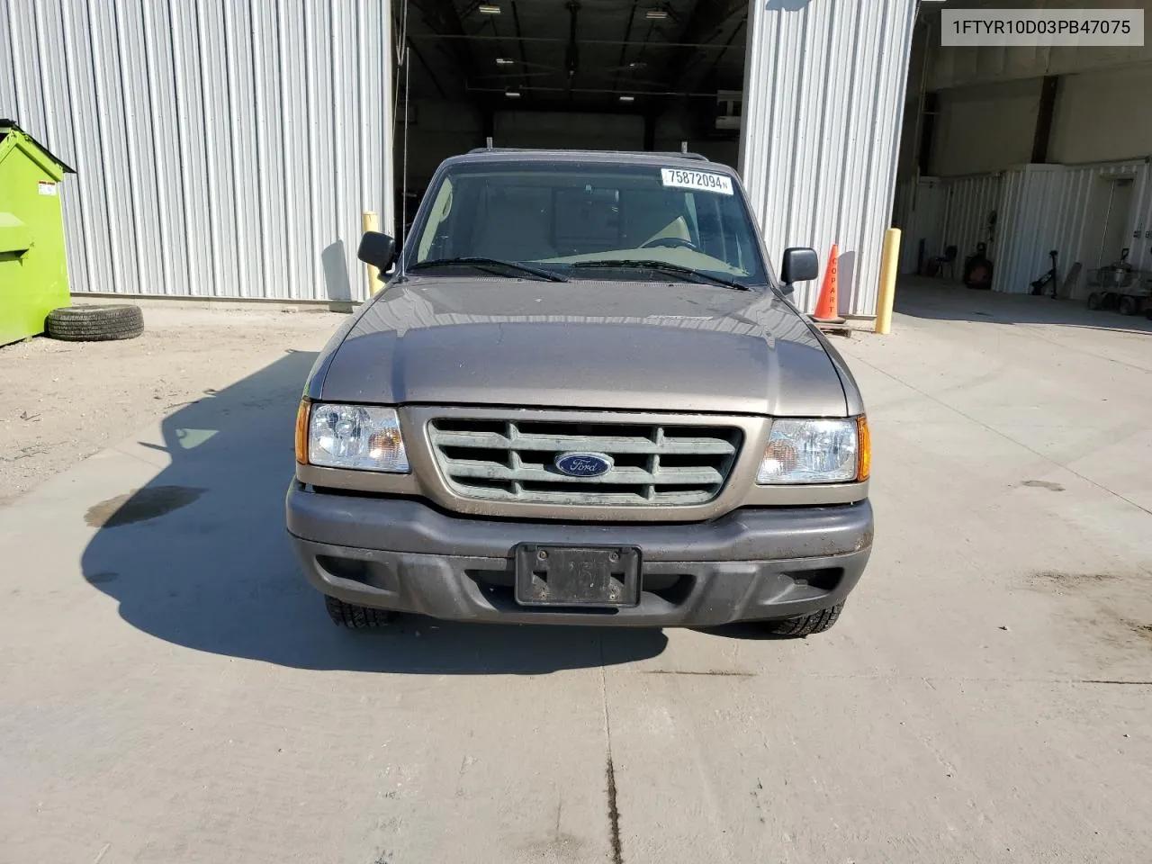 2003 Ford Ranger VIN: 1FTYR10D03PB47075 Lot: 75872094