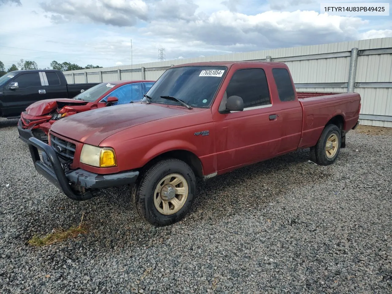 2003 Ford Ranger Super Cab VIN: 1FTYR14U83PB49425 Lot: 76351054