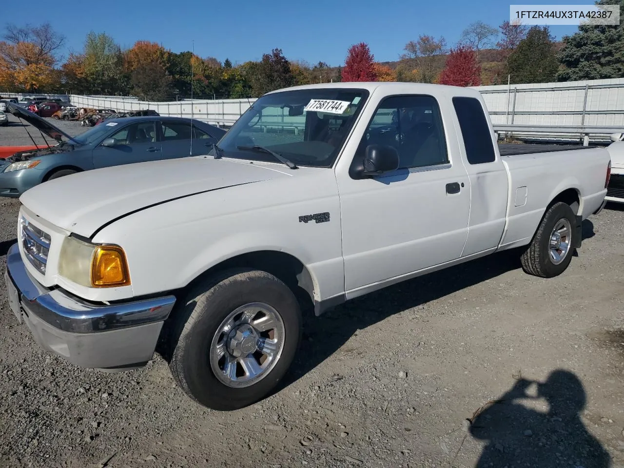 2003 Ford Ranger Super Cab VIN: 1FTZR44UX3TA42387 Lot: 77581744