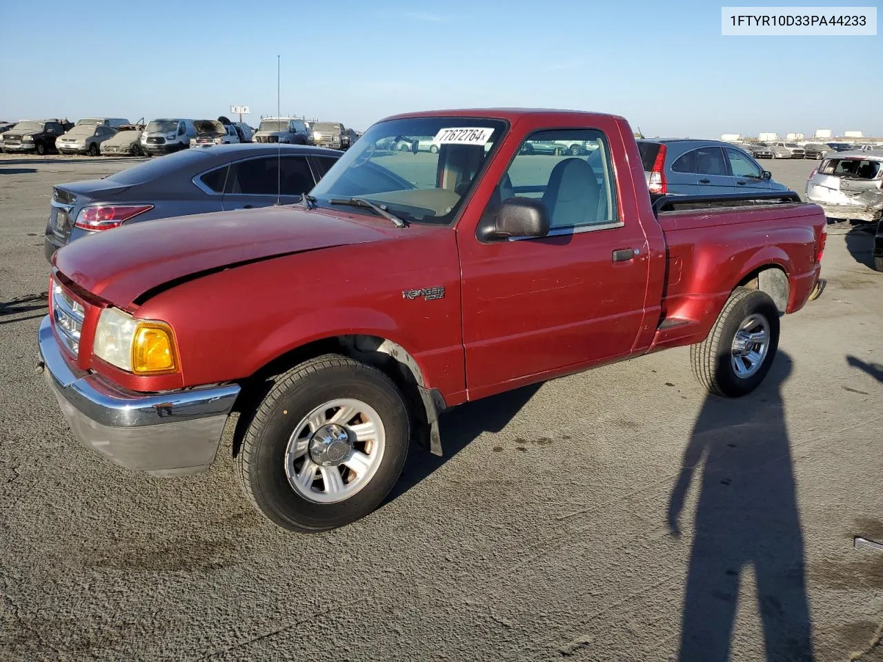 2003 Ford Ranger VIN: 1FTYR10D33PA44233 Lot: 77672764