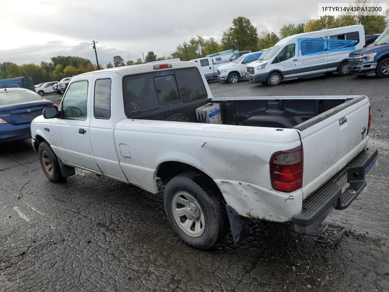 2003 Ford Ranger Super Cab VIN: 1FTYR14V43PA12300 Lot: 78316614