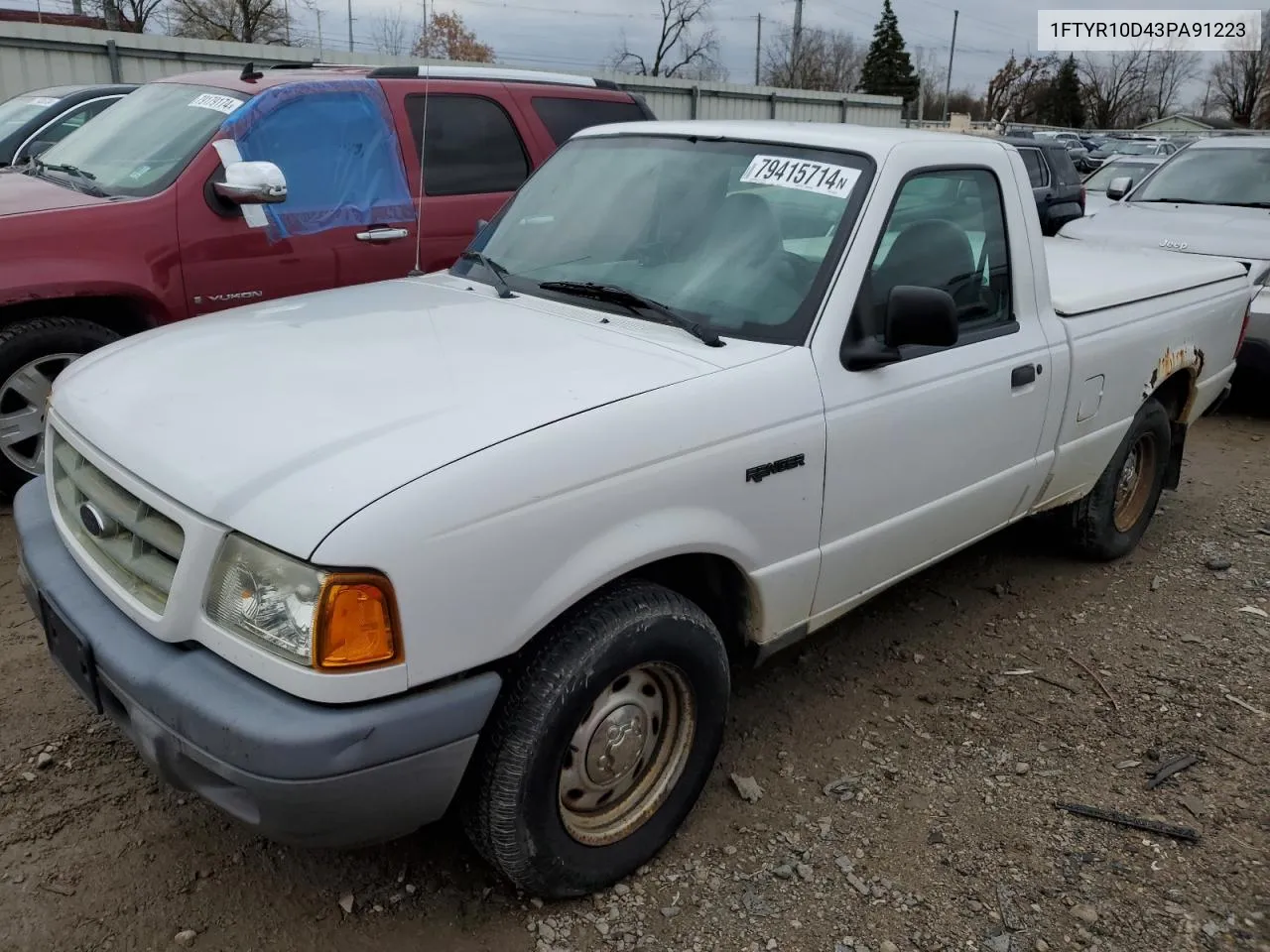 2003 Ford Ranger VIN: 1FTYR10D43PA91223 Lot: 79415714