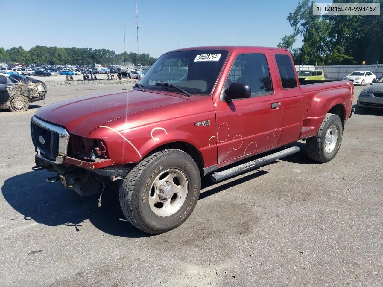 2004 Ford Ranger Super Cab VIN: 1FTZR15E44PA94467 Lot: 58008764