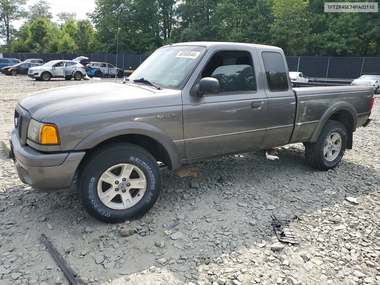 2004 Ford Ranger Super Cab VIN: 1FTZR45E74PA02110 Lot: 60960644