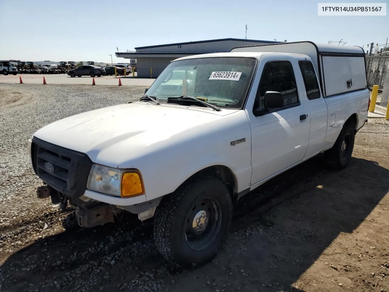 2004 Ford Ranger Super Cab VIN: 1FTYR14U34PB51567 Lot: 65623914