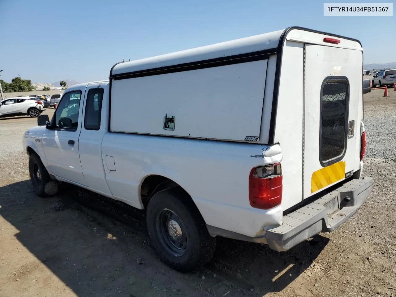 2004 Ford Ranger Super Cab VIN: 1FTYR14U34PB51567 Lot: 65623914