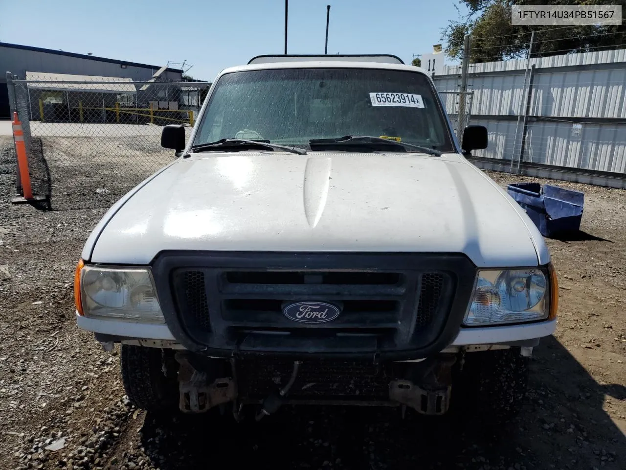 2004 Ford Ranger Super Cab VIN: 1FTYR14U34PB51567 Lot: 65623914