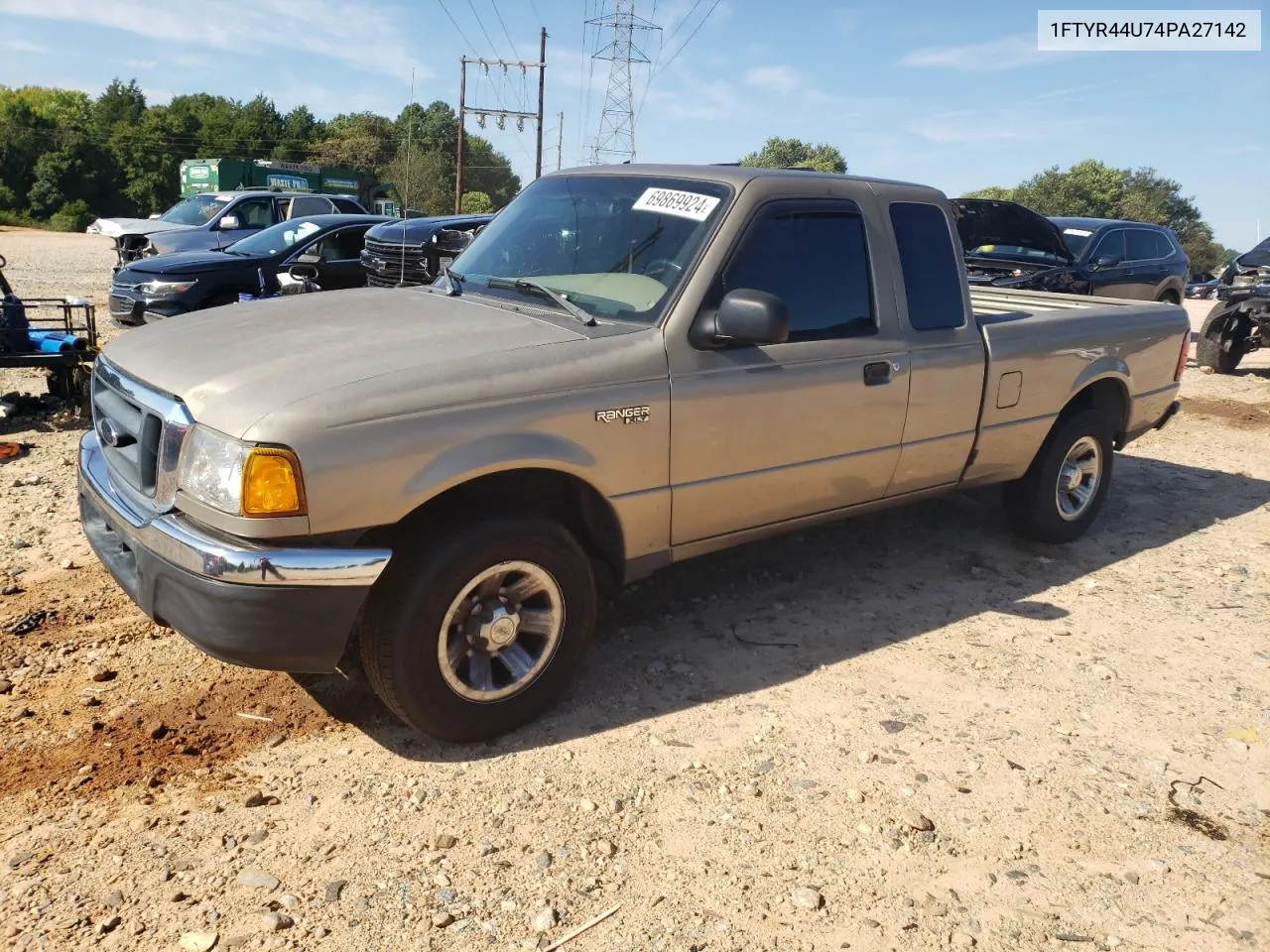 2004 Ford Ranger Super Cab VIN: 1FTYR44U74PA27142 Lot: 69869924