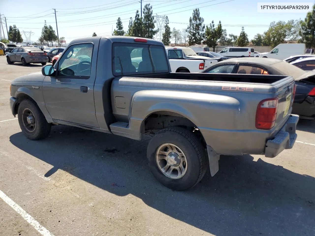 2004 Ford Ranger VIN: 1FTYR10U64PA92939 Lot: 70205664