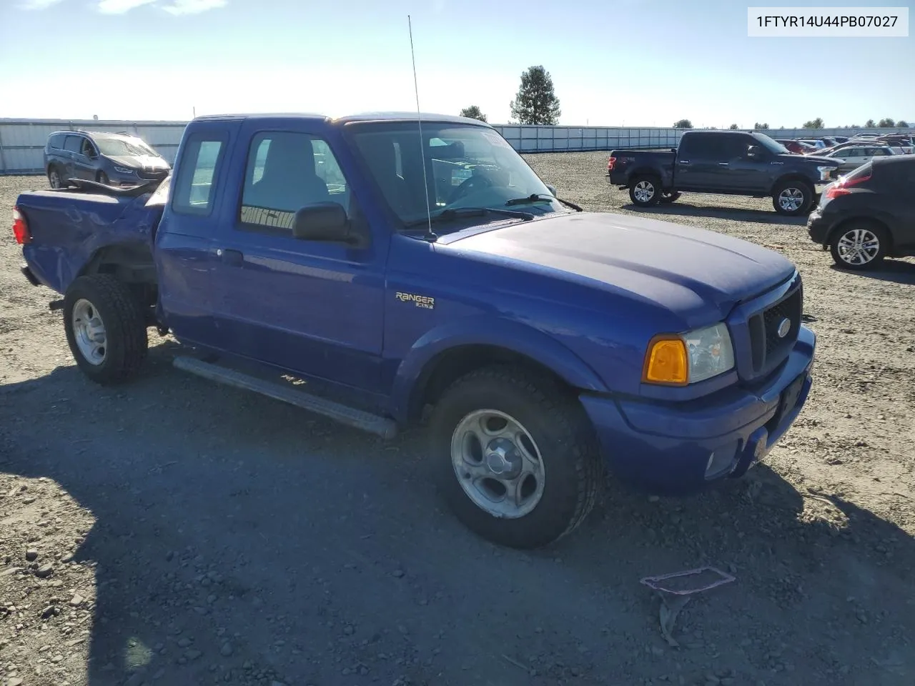 2004 Ford Ranger Super Cab VIN: 1FTYR14U44PB07027 Lot: 72287984