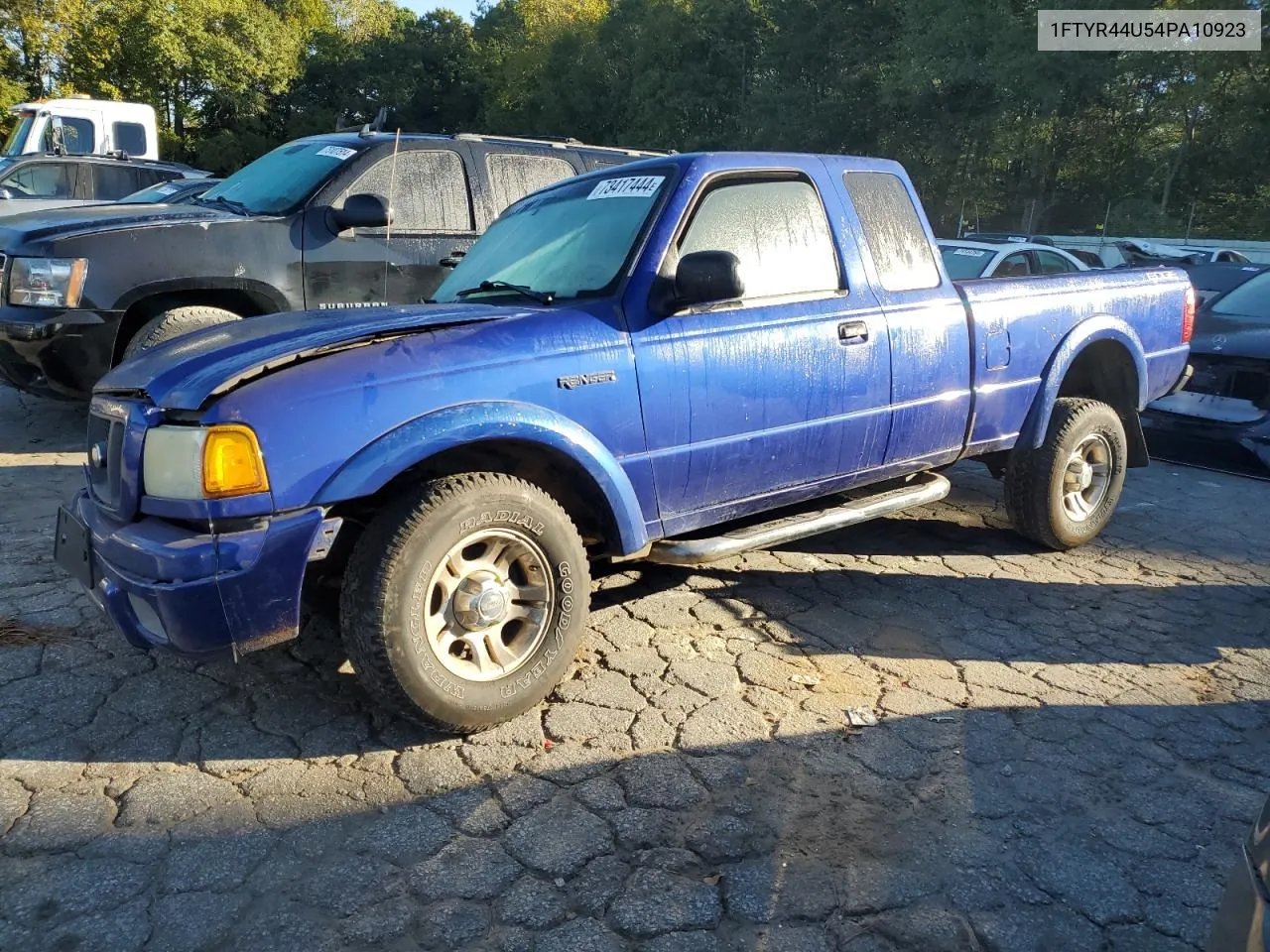 1FTYR44U54PA10923 2004 Ford Ranger Super Cab