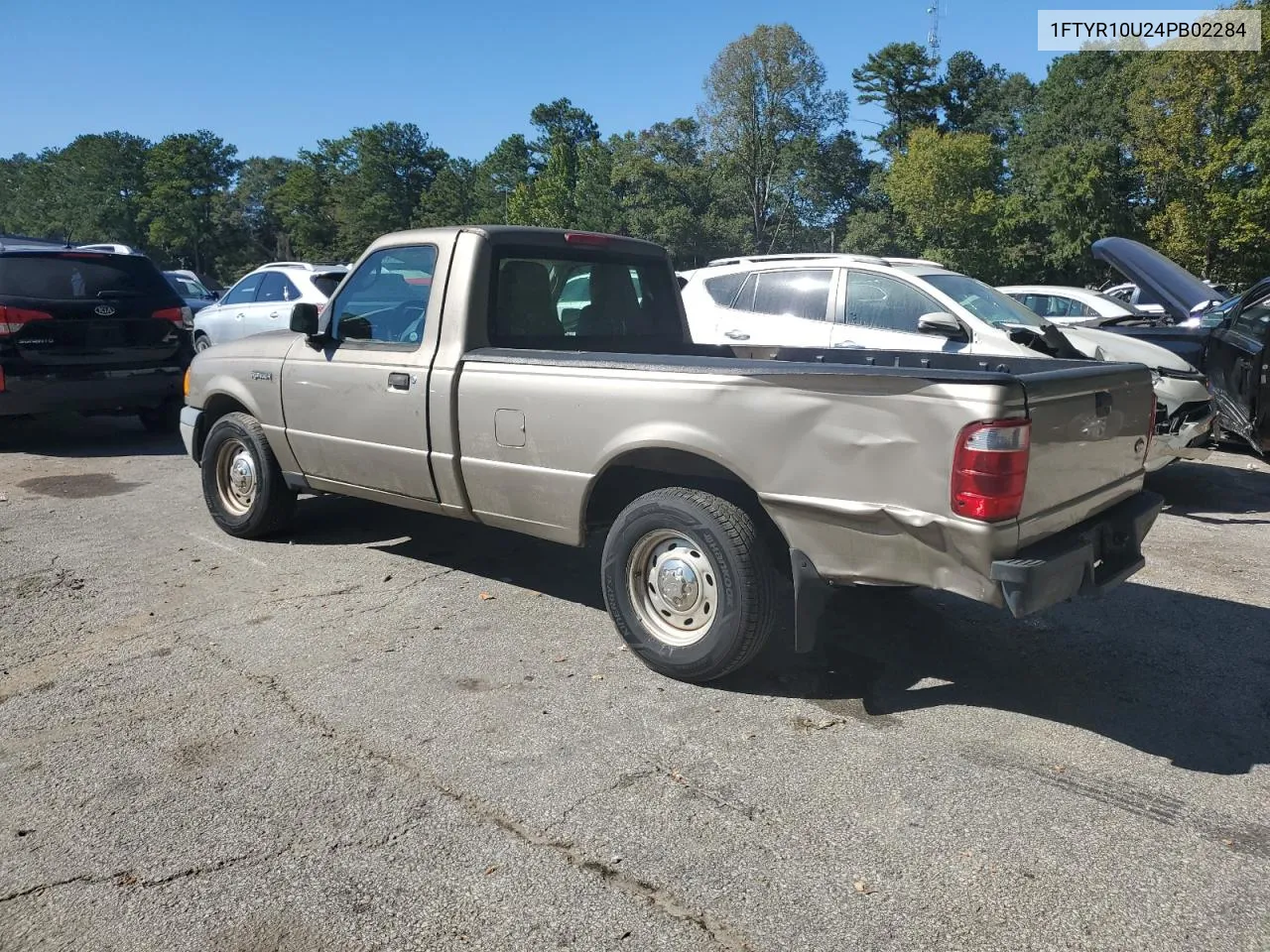 2004 Ford Ranger VIN: 1FTYR10U24PB02284 Lot: 75109904