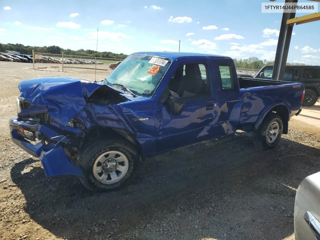 2004 Ford Ranger Super Cab VIN: 1FTYR14U44PB64585 Lot: 76331174