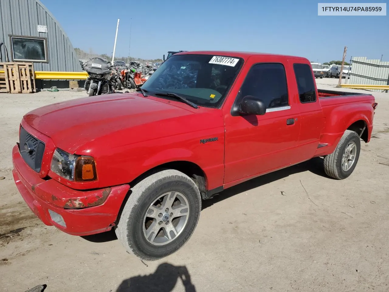 2004 Ford Ranger Super Cab VIN: 1FTYR14U74PA85959 Lot: 76387774