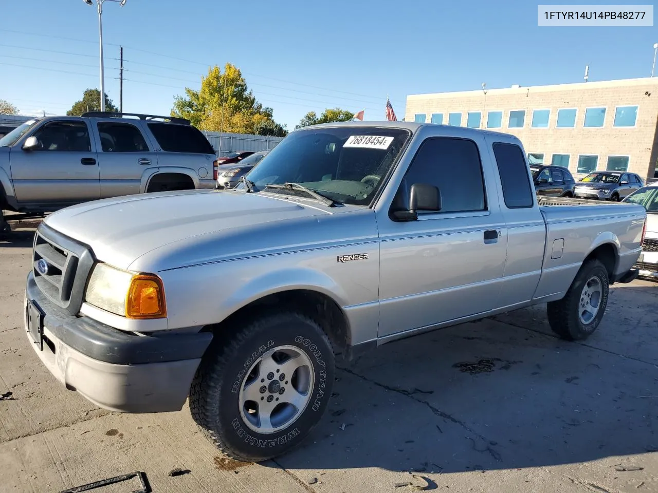 2004 Ford Ranger Super Cab VIN: 1FTYR14U14PB48277 Lot: 76818454