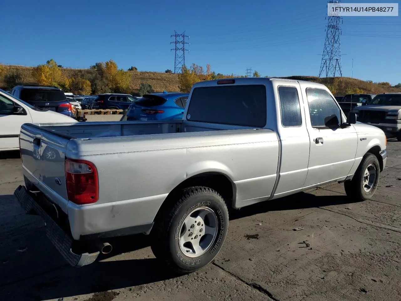 2004 Ford Ranger Super Cab VIN: 1FTYR14U14PB48277 Lot: 76818454