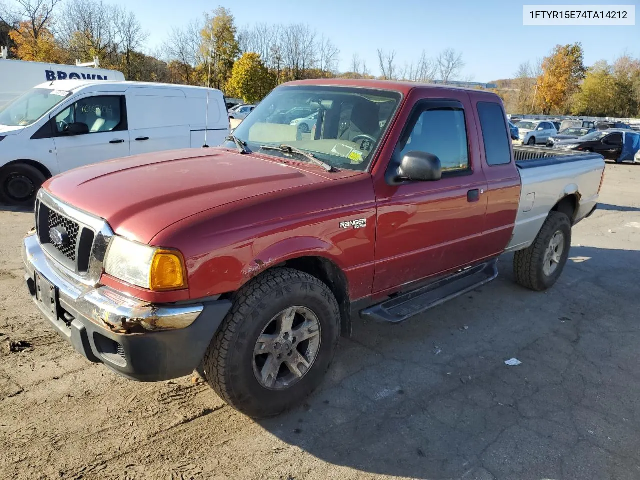 2004 Ford Ranger Super Cab VIN: 1FTYR15E74TA14212 Lot: 76822254