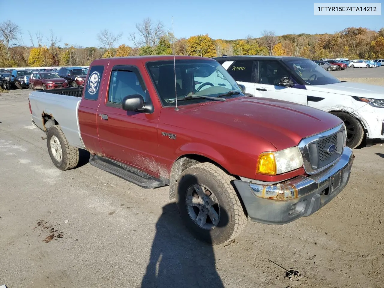 2004 Ford Ranger Super Cab VIN: 1FTYR15E74TA14212 Lot: 76822254