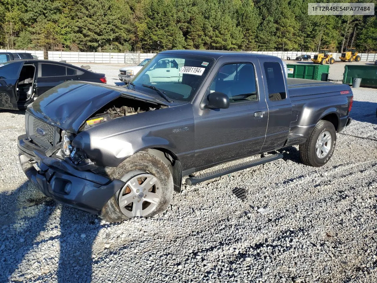 2004 Ford Ranger Super Cab VIN: 1FTZR45E54PA77484 Lot: 76881194