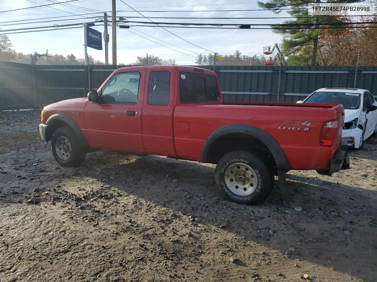 2004 Ford Ranger Super Cab VIN: 1FTZR45E74PB28998 Lot: 78658714