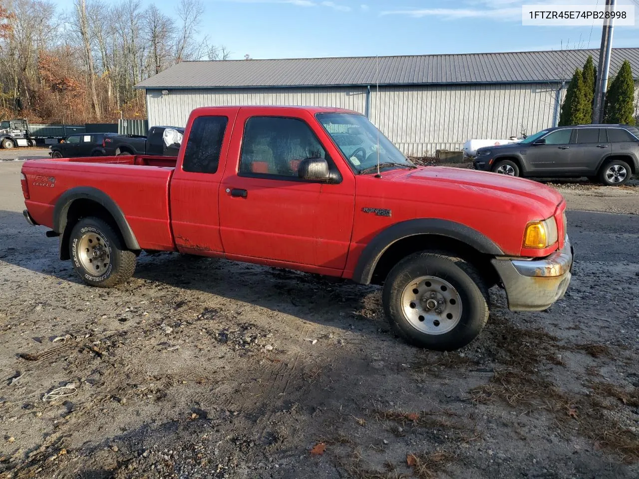 2004 Ford Ranger Super Cab VIN: 1FTZR45E74PB28998 Lot: 78658714