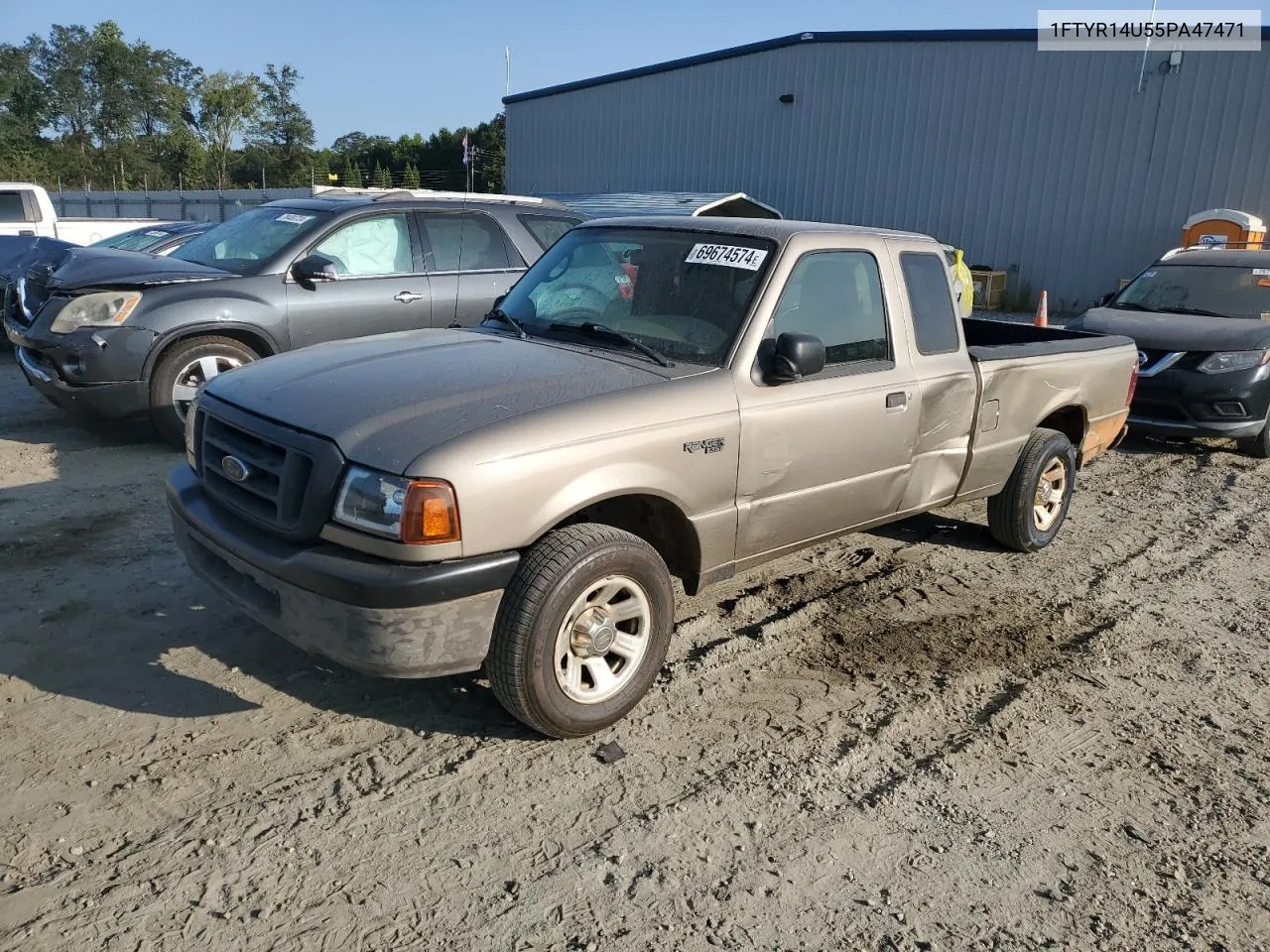 2005 Ford Ranger Super Cab VIN: 1FTYR14U55PA47471 Lot: 69674574