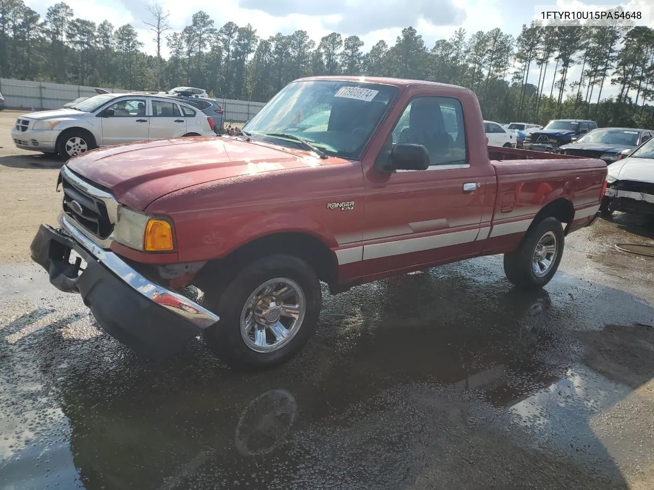 2005 Ford Ranger VIN: 1FTYR10U15PA54648 Lot: 72908874