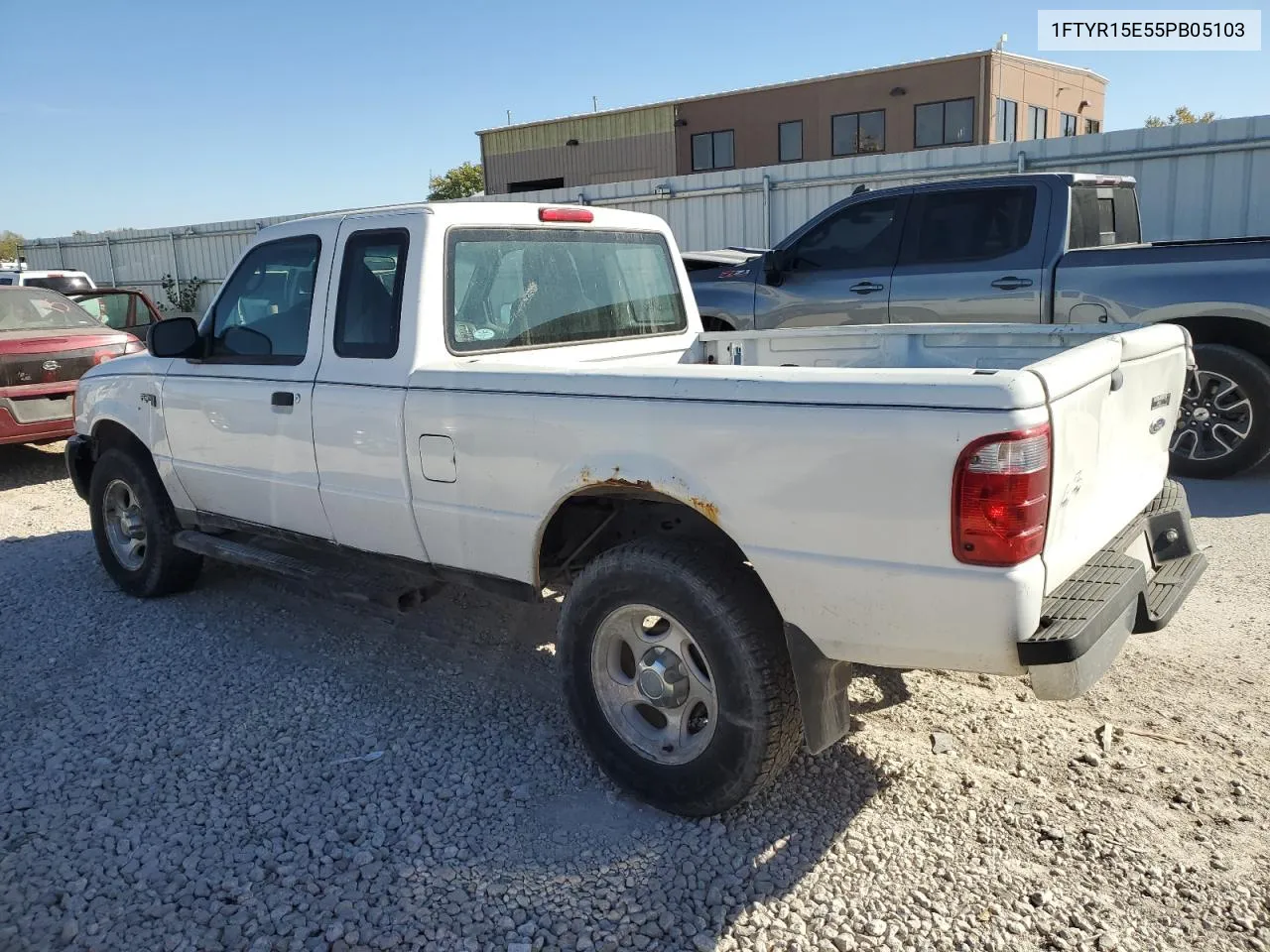 2005 Ford Ranger Super Cab VIN: 1FTYR15E55PB05103 Lot: 76238344