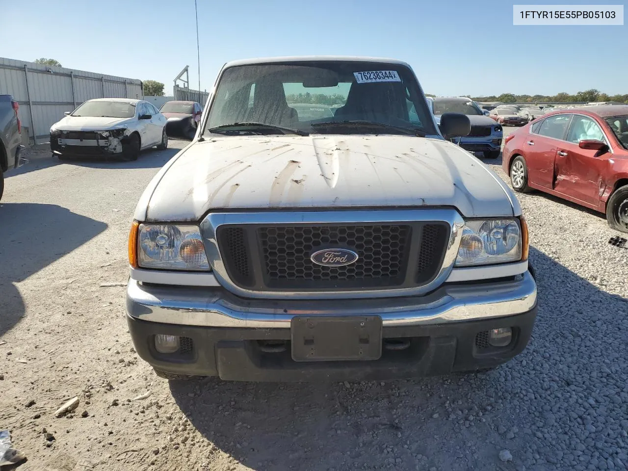 2005 Ford Ranger Super Cab VIN: 1FTYR15E55PB05103 Lot: 76238344