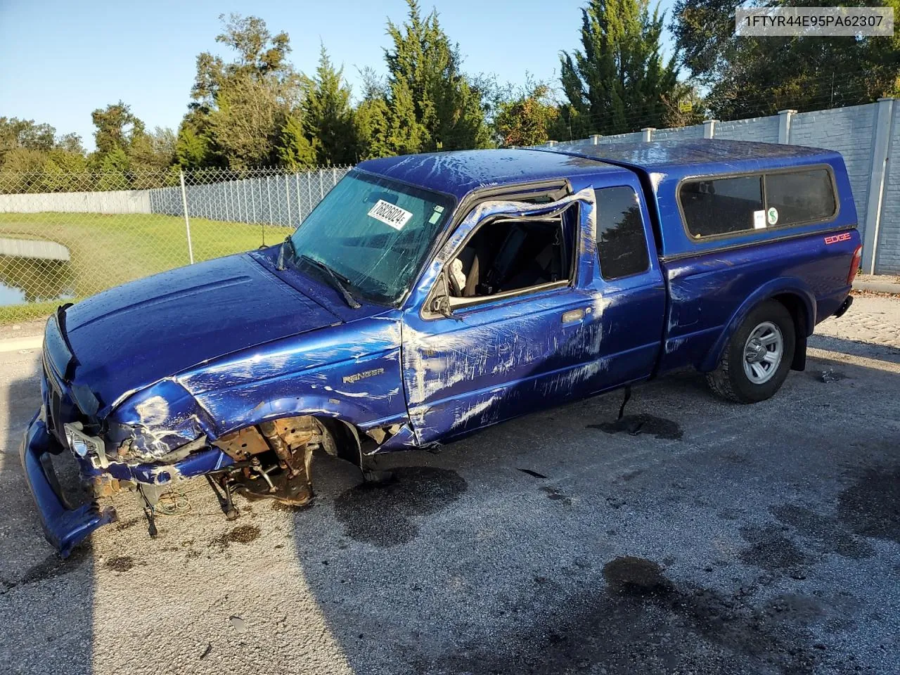 2005 Ford Ranger Super Cab VIN: 1FTYR44E95PA62307 Lot: 76826024