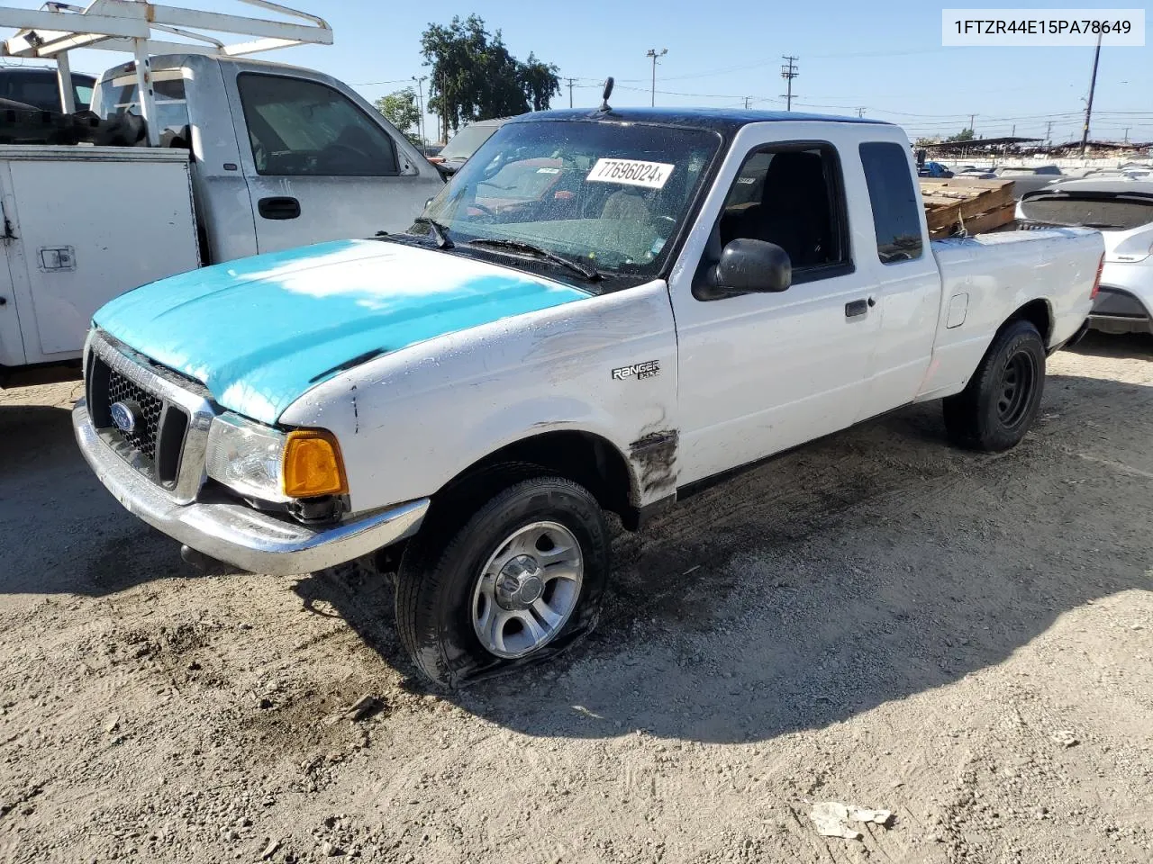 2005 Ford Ranger Super Cab VIN: 1FTZR44E15PA78649 Lot: 77696024