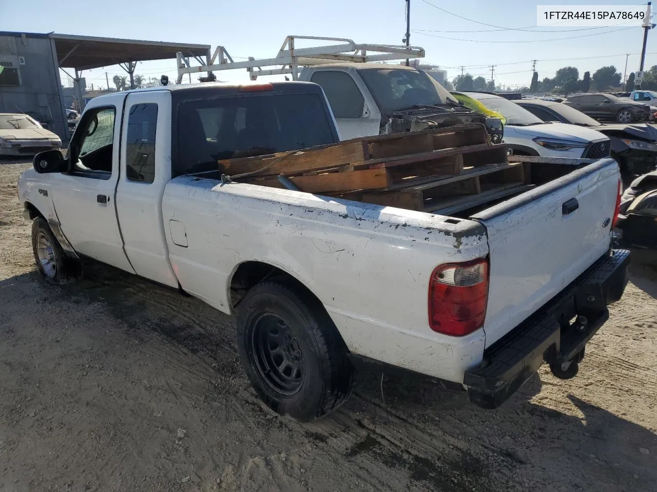 2005 Ford Ranger Super Cab VIN: 1FTZR44E15PA78649 Lot: 77696024