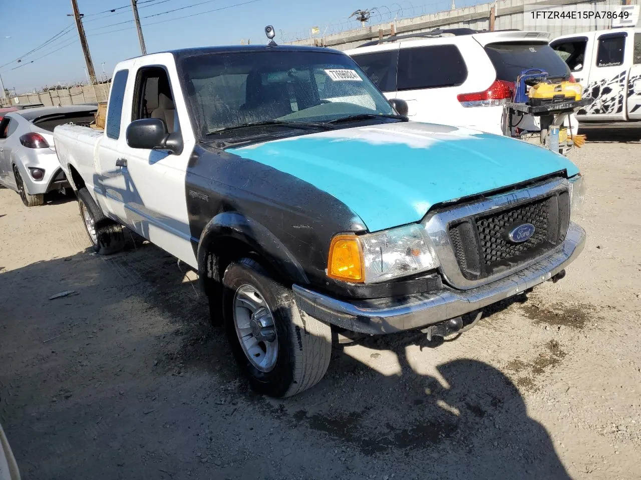 2005 Ford Ranger Super Cab VIN: 1FTZR44E15PA78649 Lot: 77696024