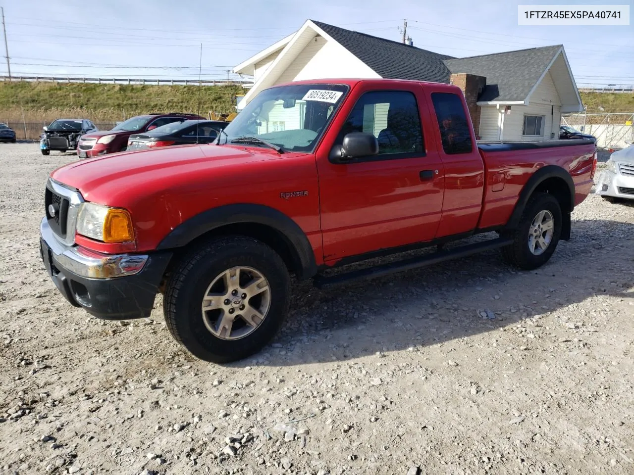 2005 Ford Ranger Super Cab VIN: 1FTZR45EX5PA40741 Lot: 80519234