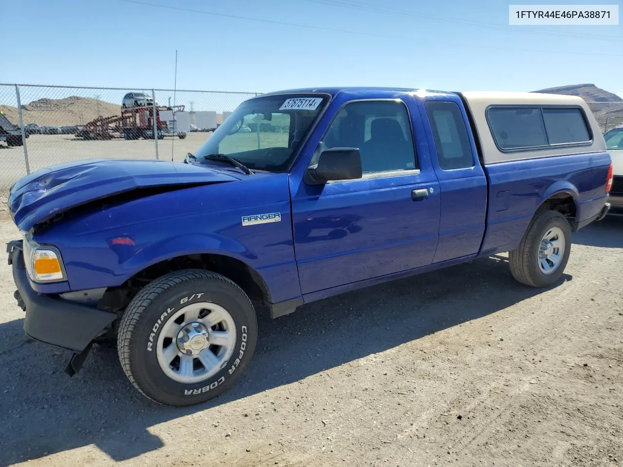 2006 Ford Ranger Super Cab VIN: 1FTYR44E46PA38871 Lot: 57675114