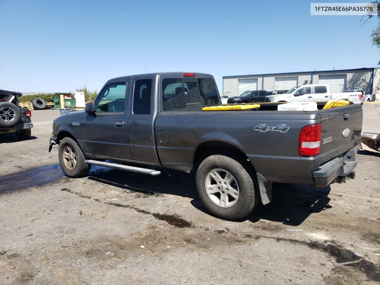 2006 Ford Ranger Super Cab VIN: 1FTZR45E66PA35778 Lot: 67166454