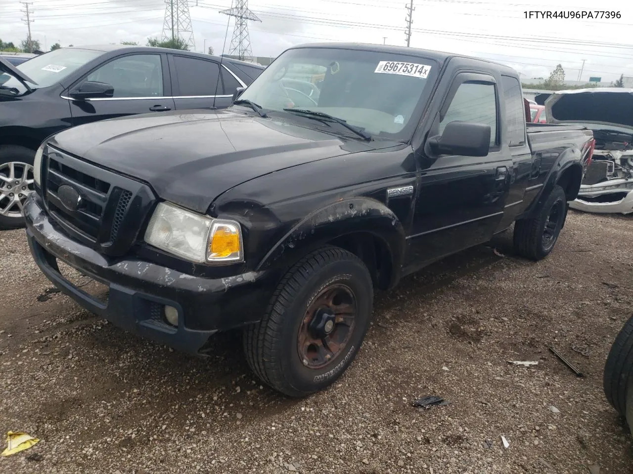 2006 Ford Ranger Super Cab VIN: 1FTYR44U96PA77396 Lot: 69675314