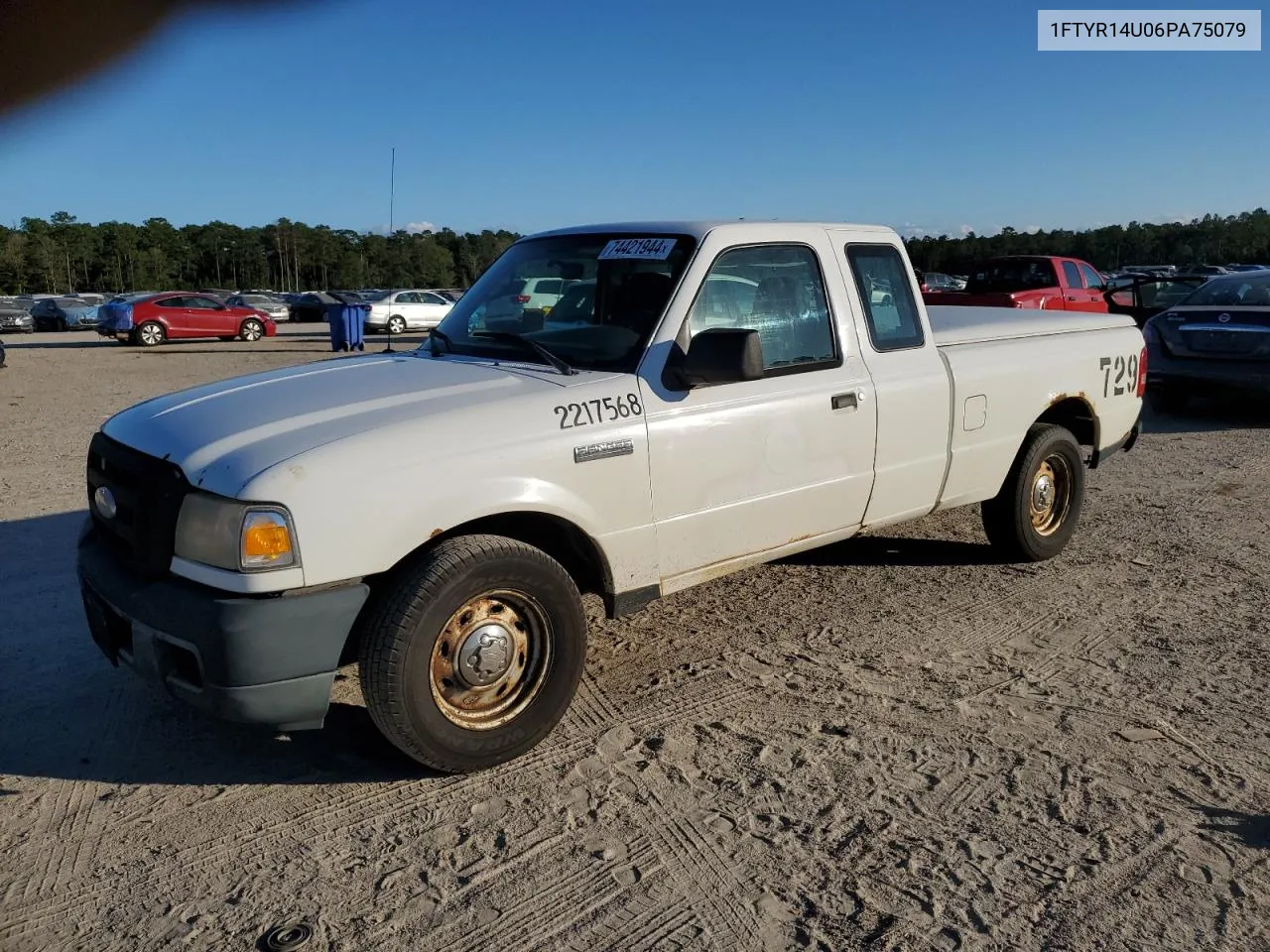 2006 Ford Ranger Super Cab VIN: 1FTYR14U06PA75079 Lot: 74421944